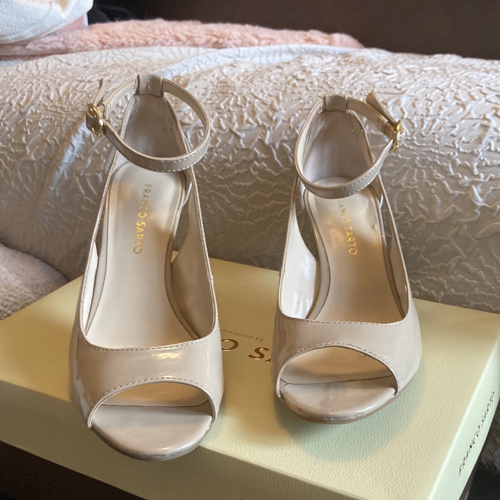 Womens franco sarto heeled dress shoe with ankle strap - Picture 2 of 5